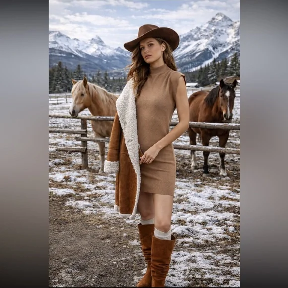 Anthropologie NWT Mock-Neck Mini Dress size XSP. - Picture 1 of 16